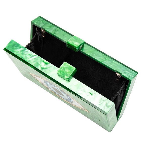 Green eye acrylic clutch purse new - Picture 5 of 6